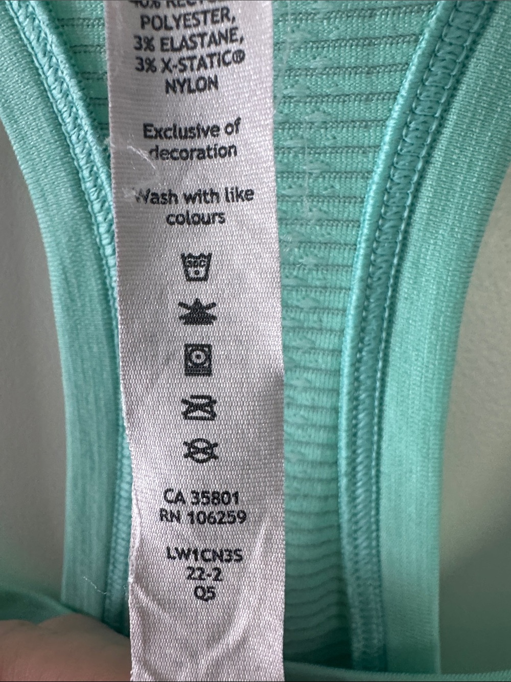 lululemon athletica Mint Green Racerback Tank / W22 - Picture 4 of 5